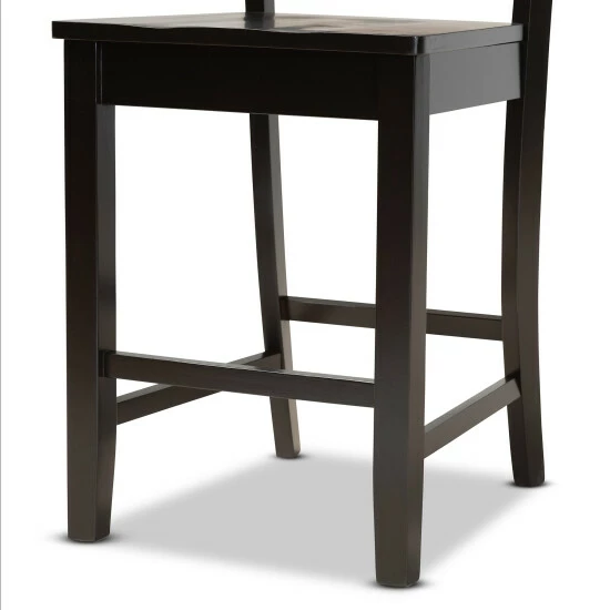 Deals ๐ Baxton Studio Gervais Modern And Contemporary Transitional 2-Piece Counter Stool Set Brown ๐ฏ - Image 7