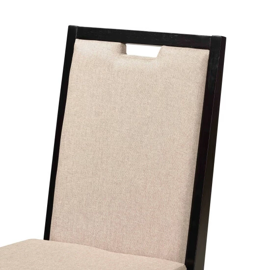 Coupon โ๏ธ Baxton Studio Rosa Modern And Contemporary Oak Wood Dining Set - Sand/Dark Brown ๐ - Image 6