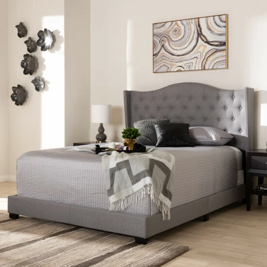 Coupon ๐ Contemporary Bed By Baxton Studio Beige ๐งจ - Image 3