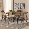 Deals ⭐ Baxton Studio Neona Modern Industrial Walnut Brown Finished Wood And Black Metal 5-Piece Dining Set ❤️