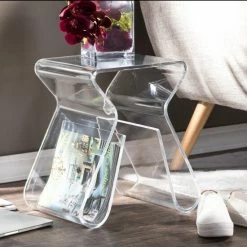 Hot Sale 🎉 Baxton Studio Alec Acrylic Stool/ End Table 🌟