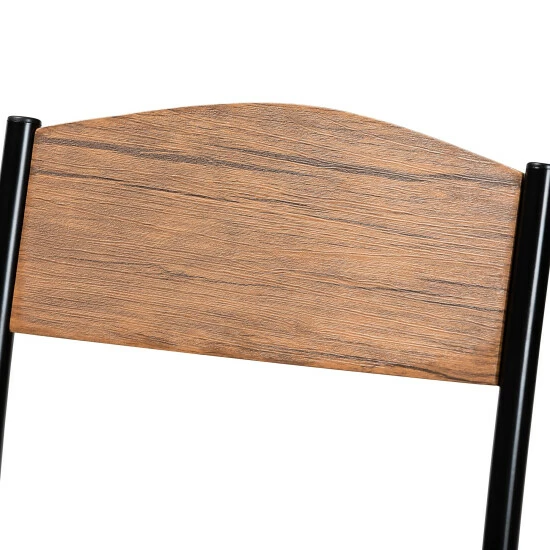 Deals ⭐ Baxton Studio Neona Modern Industrial Walnut Brown Finished Wood And Black Metal 5-Piece Dining Set ❤️ - Image 6