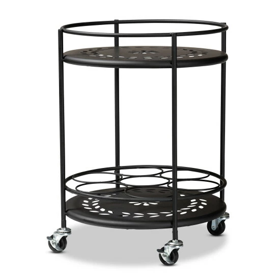 Hot Sale ๐ Baxton Studio Dallan Modern Industrial Metal 2-Tier Kitchen Cart White ๐ - Image 2