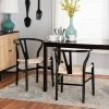 Promo ⌛ Baxton Studio Paxton Modern Wood 2-Piece Dining Chair Set Black, Beige 🎉
