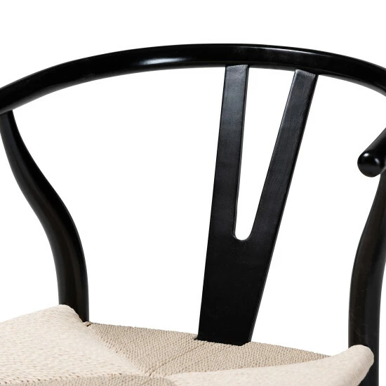 Promo โ Baxton Studio Paxton Modern Wood 2-Piece Dining Chair Set Black, Beige ๐ - Image 5