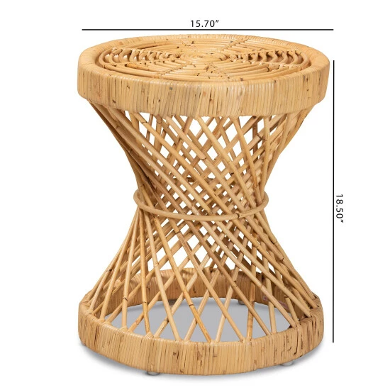 Best reviews of โ๏ธ Baxton Studio Seville Modern And Contemporary Natural Finished Rattan End Table โญ - Image 7