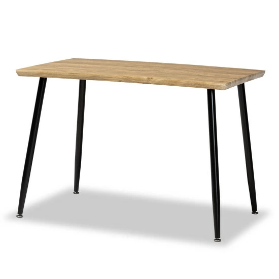 Flash Sale ๐ Baxton Studio Gianetta Mid-Century 5-Piece Wood & Metal Dining Set-Oak Brown/Black โ๏ธ - Image 4