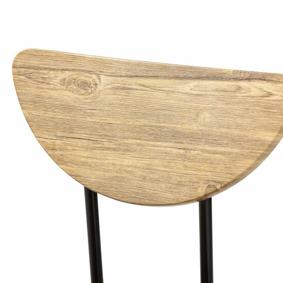 Flash Sale ๐ Baxton Studio Gianetta Mid-Century 5-Piece Wood & Metal Dining Set-Oak Brown/Black โ๏ธ - Image 6