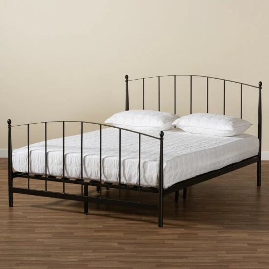 Best deal ๐ Baxton Studio Lana Modern And Contemporary Black Finished Metal Platform Bed ๐ฏ - Image 7