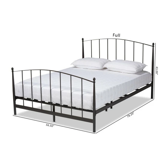 Best deal ๐ Baxton Studio Lana Modern And Contemporary Black Finished Metal Platform Bed ๐ฏ - Image 8
