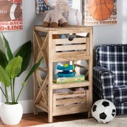 Coupon ❤️ Baxton Studio Mandell Modern Natural Brown Finished Wood 2-Drawer Storage Unit 😀