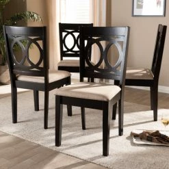 Best deal 👍 Baxton Studio Modern And Contemporary Dining Chair 4-Piece Set Light Gray 🎉