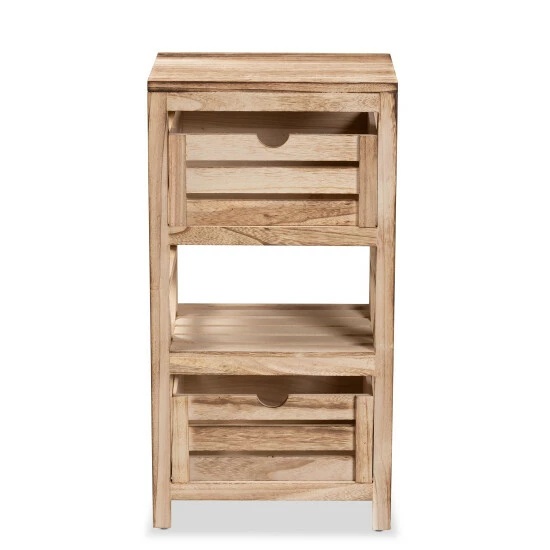 Coupon โค๏ธ Baxton Studio Mandell Modern Natural Brown Finished Wood 2-Drawer Storage Unit ๐ - Image 4