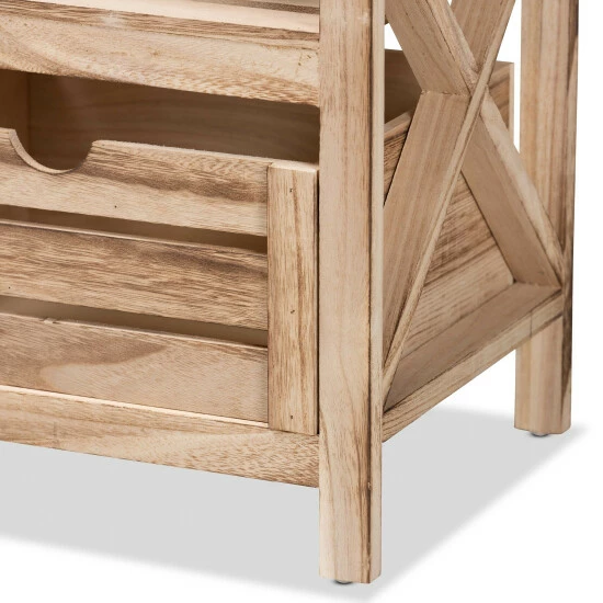 Coupon โค๏ธ Baxton Studio Mandell Modern Natural Brown Finished Wood 2-Drawer Storage Unit ๐ - Image 7