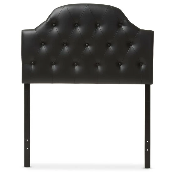 Deals ๐คฉ Baxton Studio Midas Modern And Contemporary Twin Size Faux Leather Upholstered Button-tufted Scalloped Headboard White ๐คฉ - Image 6