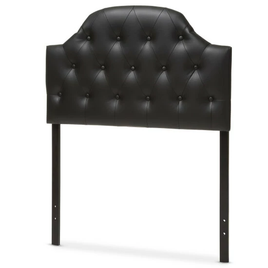 Deals ๐คฉ Baxton Studio Midas Modern And Contemporary Twin Size Faux Leather Upholstered Button-tufted Scalloped Headboard White ๐คฉ - Image 7