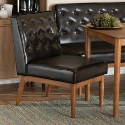 Deals 💯 Baxton Studio Riordan Mid-Century Modern Dining Chair Black ⌛