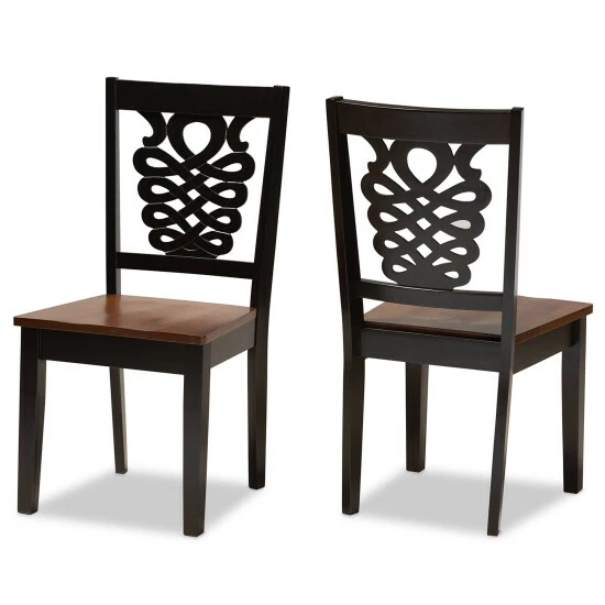 Best reviews of ๐ Baxton Studio Gervais Modern And Contemporary Transitional 2-Piece Dining Chair Set Dark Brown โค๏ธ - Image 3
