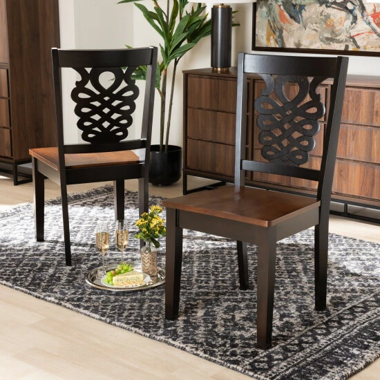 Best reviews of ๐ Baxton Studio Gervais Modern And Contemporary Transitional 2-Piece Dining Chair Set Dark Brown โค๏ธ - Image 8