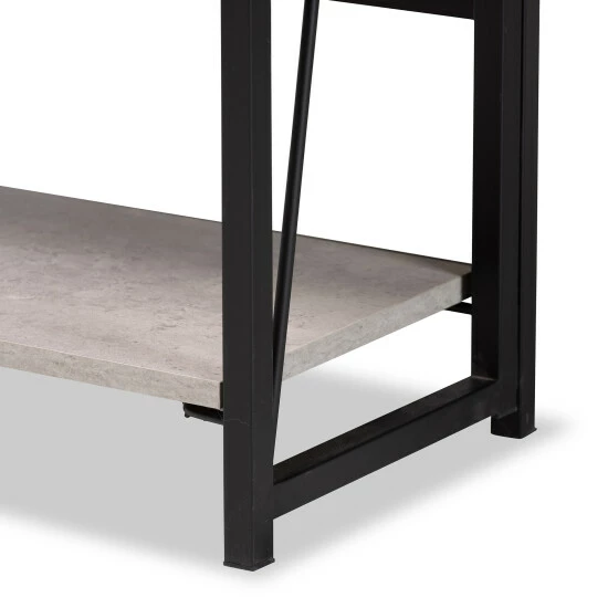 Flash Sale ๐ฅ Baxton Studio Lakota Modern Industrial-styled 4-Tier Display Shelf-Light Grey/Black ๐คฉ - Image 6