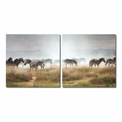 Brand new 🎁 Baxton Studio A ZEAL OF ZEBRAS Frameless Canvas Wall Art - Multi 🔥