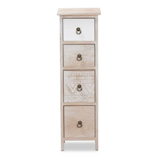 Best Sale 😀 Baxton Studio Seanna Modern & Contemporary Multi-Colored 4-Drawer Wood Storage Unit 😀 - Image 4