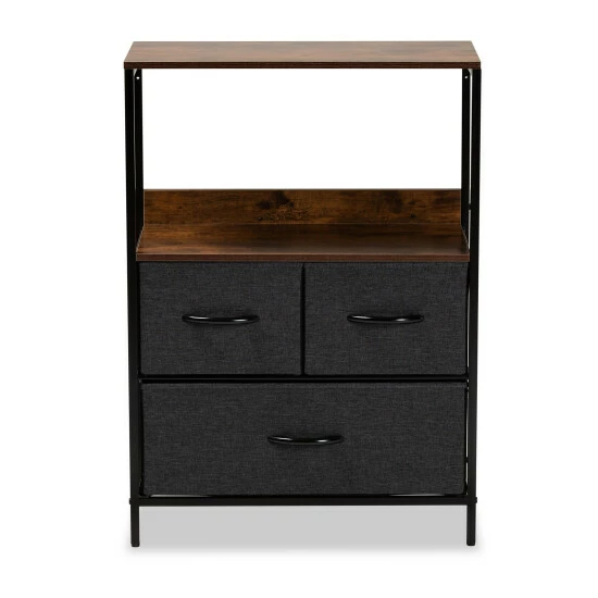 Cheap ๐ฅ Baxton Studio Hakan Modern Industrial 4-Drawer Storage Cabinet In Walnut Brown/Grey โ๏ธ - Image 4