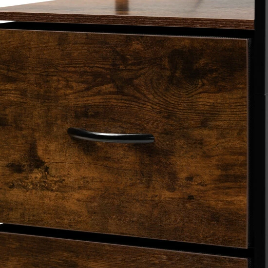 Flash Sale ๐ Baxton Studio Hakan Modern Industrial 3-Drawer Wood Storage Cabinet-Walnut Brown โ๏ธ - Image 6