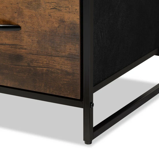 Flash Sale ๐ Baxton Studio Hakan Modern Industrial 3-Drawer Wood Storage Cabinet-Walnut Brown โ๏ธ - Image 7