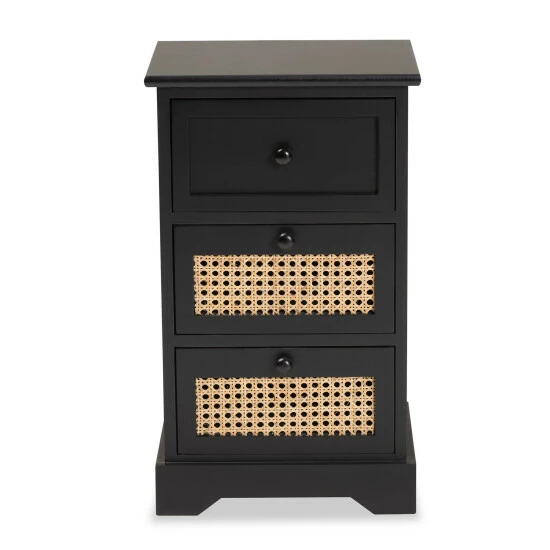 Flash Sale ๐ Baxton Studio Dacey Transitional Wood Storage Cabinet With Rattan Drawers-Espresso ๐คฉ - Image 4