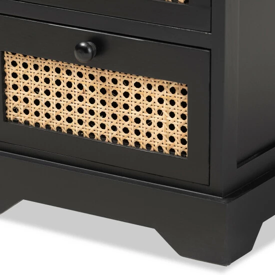 Flash Sale ๐ Baxton Studio Dacey Transitional Wood Storage Cabinet With Rattan Drawers-Espresso ๐คฉ - Image 7