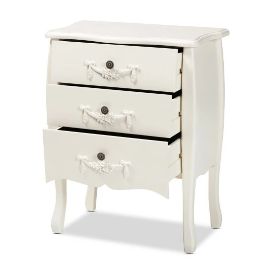 Cheapest โค๏ธ Baxton Studio Eliya Traditional White Finished Wood Storage Cabinet-3DW ๐ - Image 3