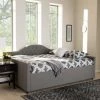 Cheap 🔥 Contemporary Fabric Upholstered Daybed By Baxton Studio Grey 🥰