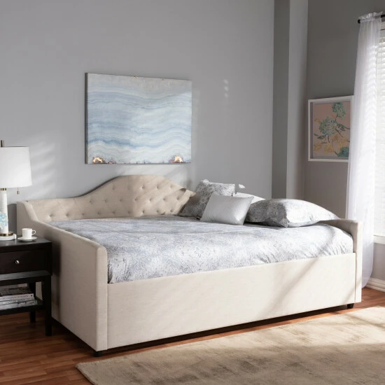Cheap ๐ฅ Contemporary Fabric Upholstered Daybed By Baxton Studio Grey ๐ฅฐ - Image 2