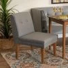 Hot Sale 🥰 Baxton Studio Stewart Mid-Century Velvet Upholstered Wood Dining Chair-Grey ❤️