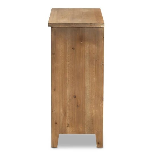 Flash Sale ๐งจ Baxton Studio Clement Rustic Transitional Oak Finished 3-Drawer Storage Cabinet ๐ - Image 5