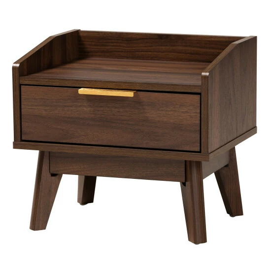 Brand new ๐ฏ Baxton Studio Lena Mid-Century Modern Walnut Brown Finished Wood 3-Piece Storage Set โญ - Image 3
