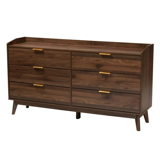 Brand new ๐ฏ Baxton Studio Lena Mid-Century Modern Walnut Brown Finished Wood 3-Piece Storage Set โญ - Image 5