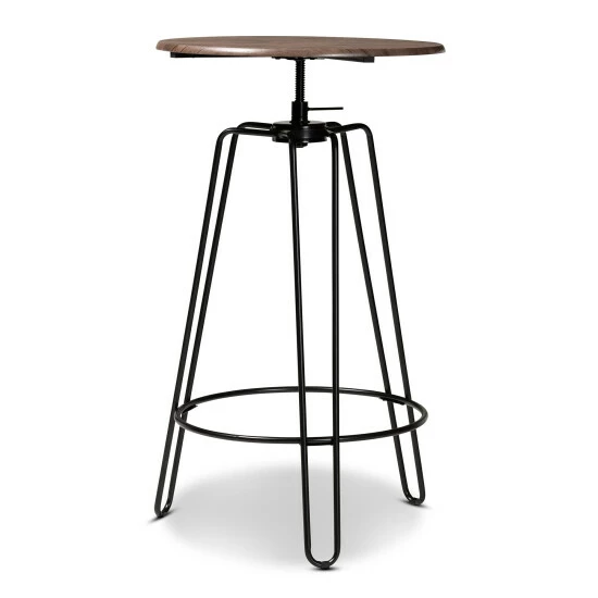 Wholesale ๐ Baxton Studio Veera Vintage Industrial Rustic 3-Piece Height Adjustable Pub Set โค๏ธ - Image 4