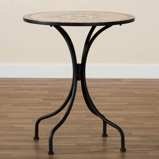 Cheap 👍 Baxton Studio Talise Modern Colored Ceramic Tile & Black Metal Outdoor Dining Table ✔️ - Image 7