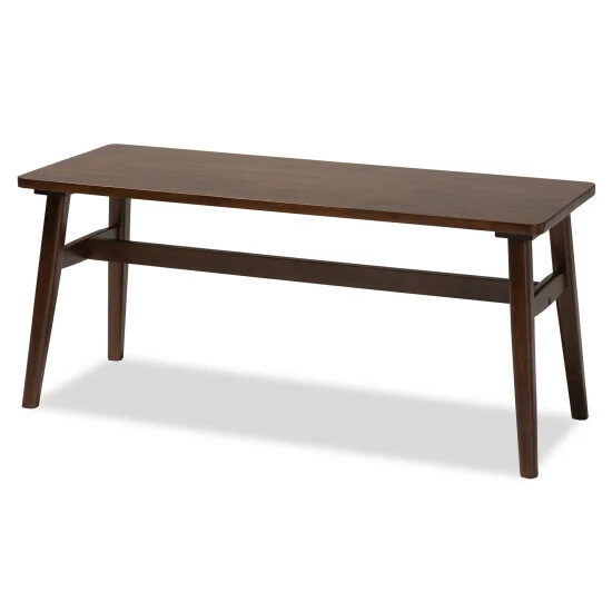 Outlet ๐ Baxton Studio Amara Mid-Century Modern Cream Fabric And Dark Brown Finished Wood Dining Set Cream, Dark Brown โค๏ธ - Image 4