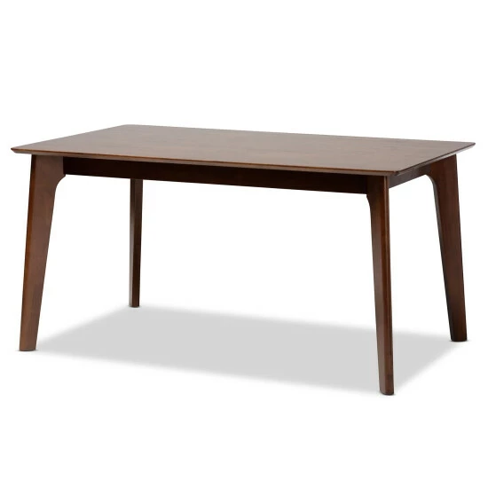 Outlet ๐ Baxton Studio Amara Mid-Century Modern Cream Fabric And Dark Brown Finished Wood Dining Set Cream, Dark Brown โค๏ธ - Image 5