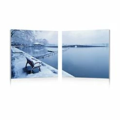 Brand new 👍 Baxton Studio WINTRY WONDER Frameless Canvas Wall Art - Multi 🎉