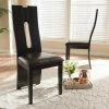 Outlet ⌛ Contemporary Dark Brown Faux Leather Dining Chair Set By Baxton Studio ⭐